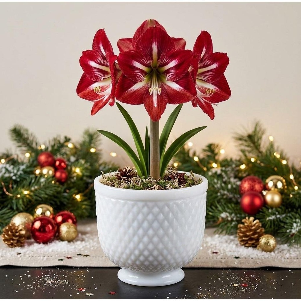 Vtg EO Brody 2249 Milk Glass Planter Bowl Christmas Amaryllis Vase Mid Century